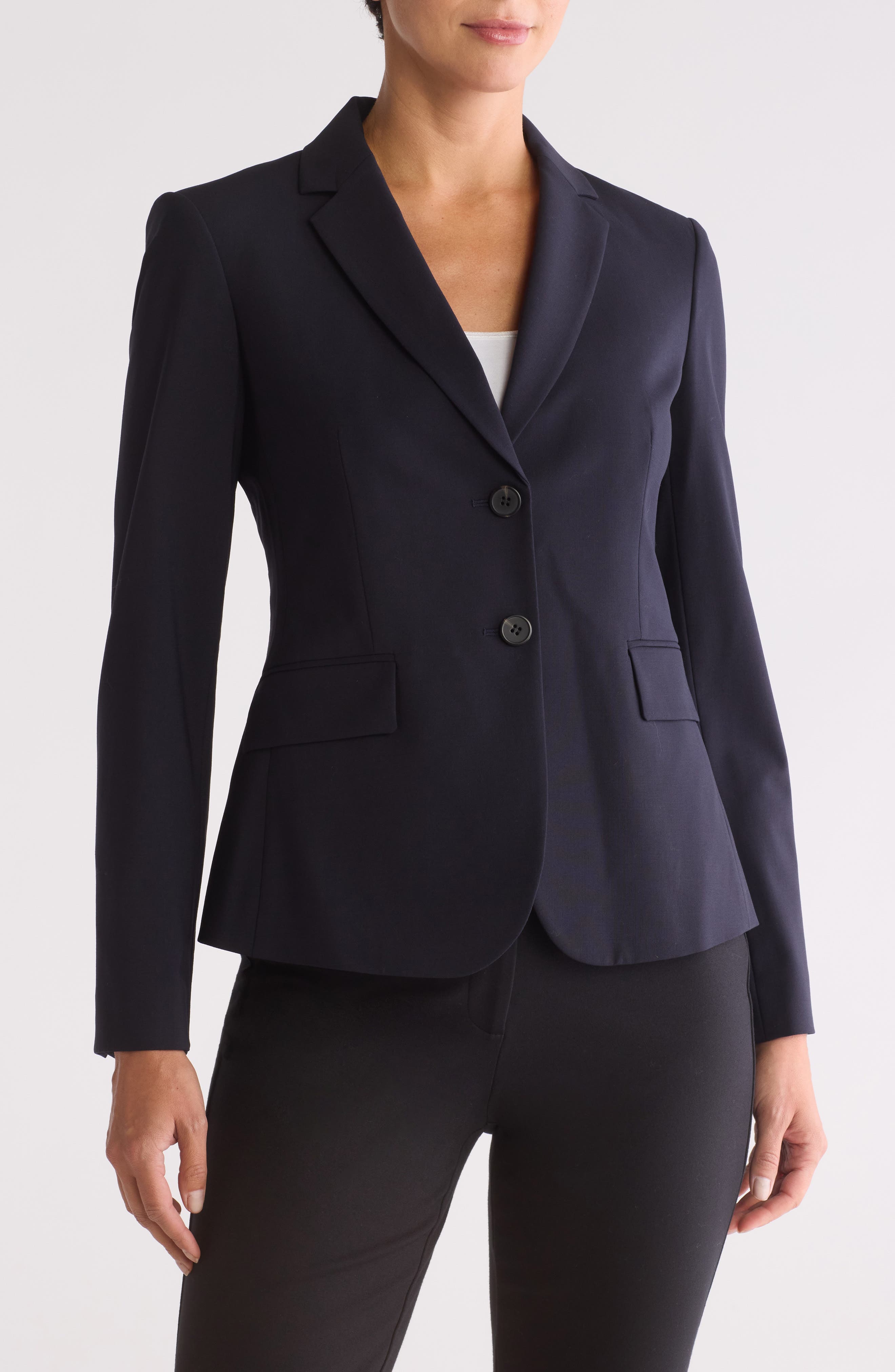 Theory Carissa Stretch Wool Classic Suit Jacket