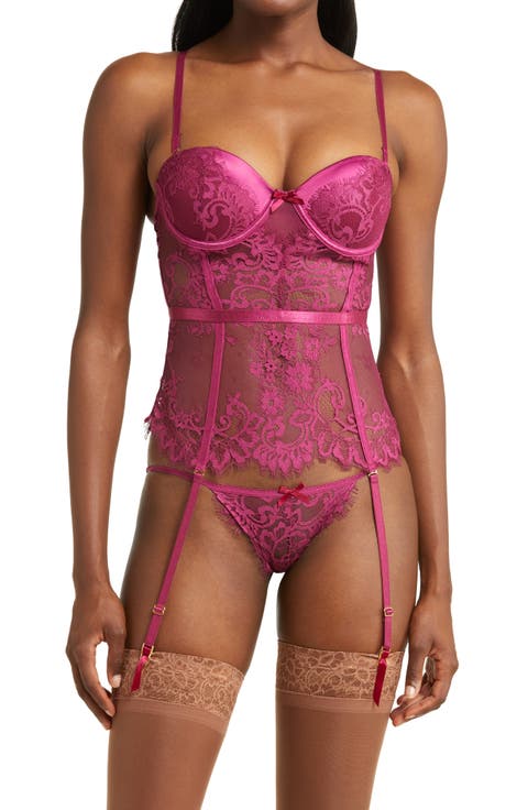 Lace Underwire Bustier & Tanga Set