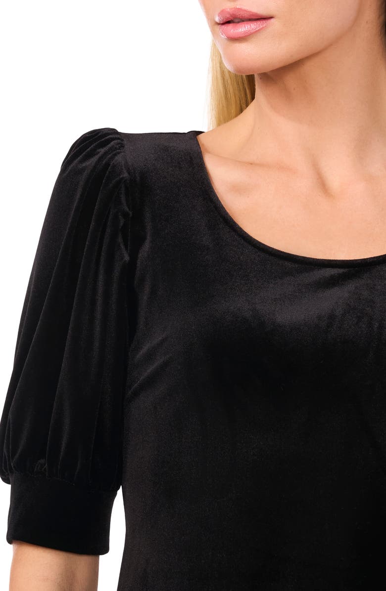 CeCe Puff Shoulder Velvet Top, Alternate, color,