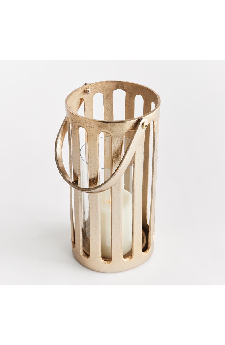 Napa Home & Garden Huxley Hurricane Candle Holder Short, Alternate, color, Gold