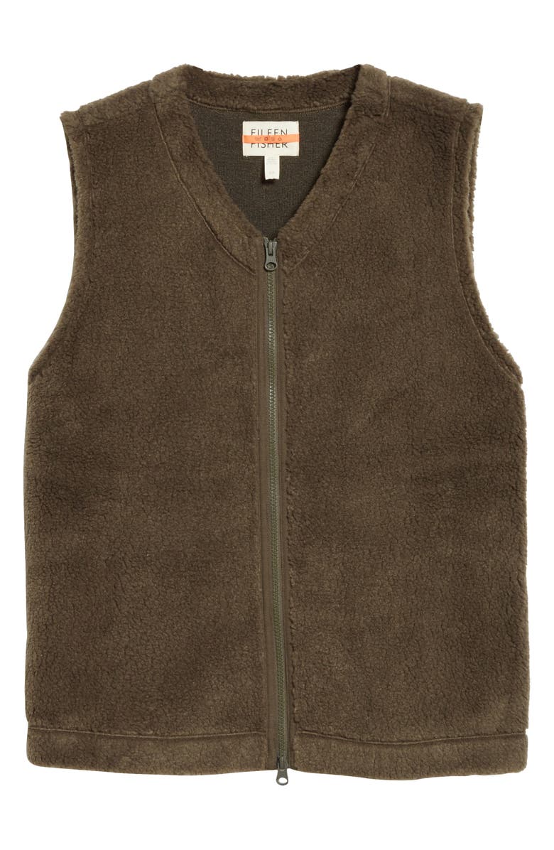 Eileen Fisher Recycled Polyester Fleece Vest, Main, color,