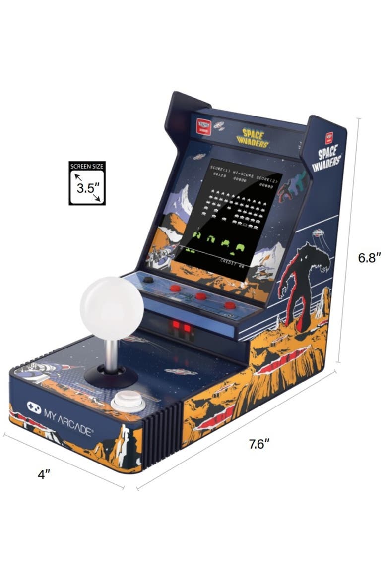 Myarcade Dgunl7007 Space Invaders Joystick Player, Alternate, color, Multicolor