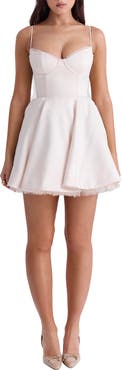 HOUSE OF CB Minimoiselle Bustier Stretch Satin Minidress