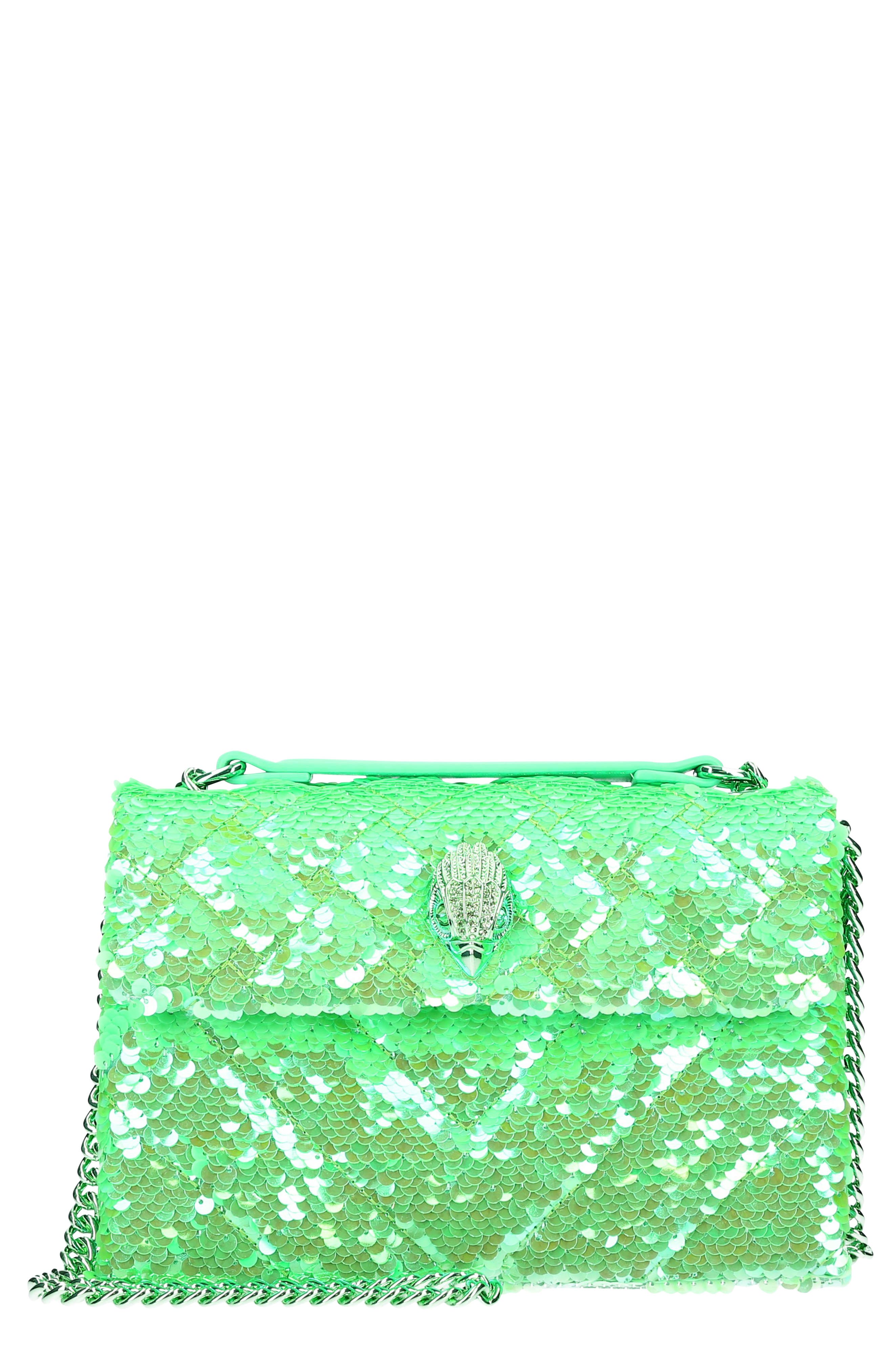 Kensington Sequins Quilted Crossbody Bag, Main, color, GREEN
