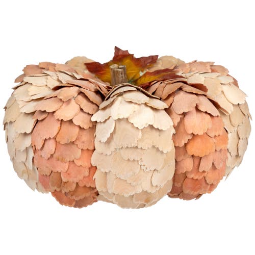 Northlight Fall Harvest Layered Pine Cone Leaves Pumpkin In Multi