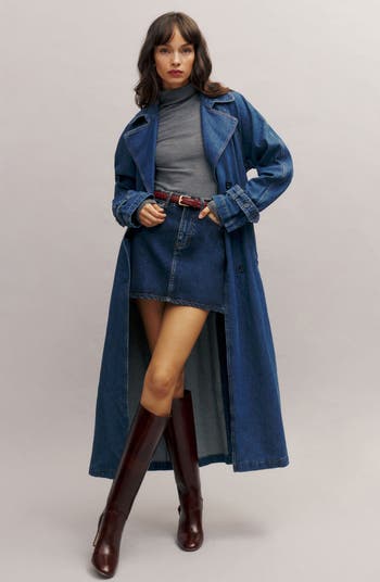 Lydia High Waist Denim Miniskirt