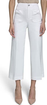 KARL LAGERFELD PARIS Bow Pocket Crop Pants