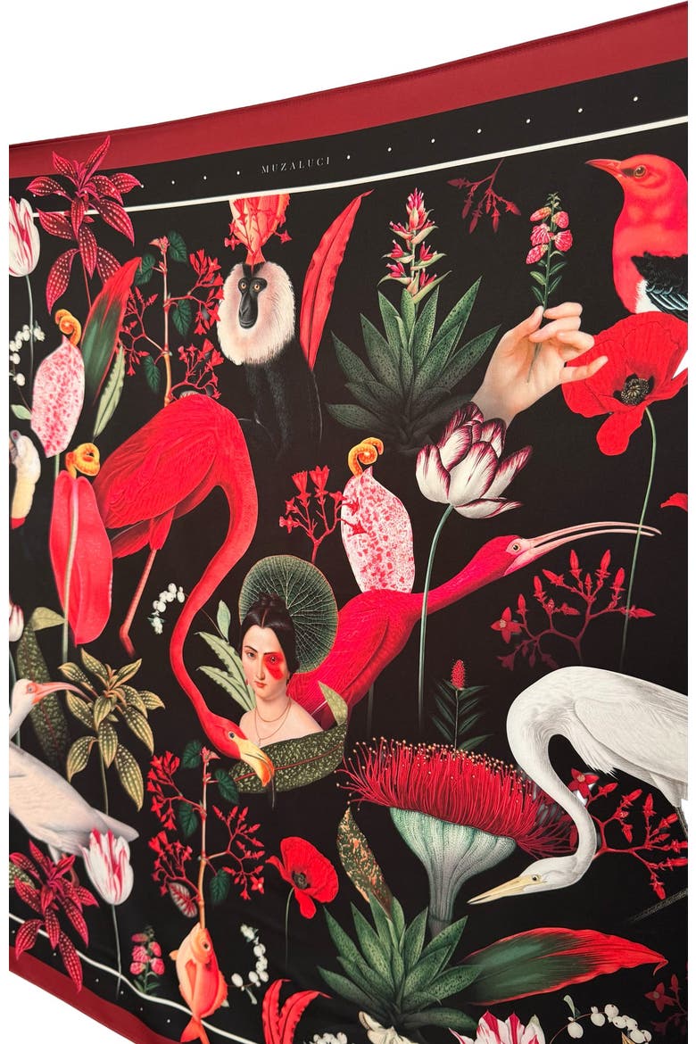Scarf R Jungle, Alternate, color, Red