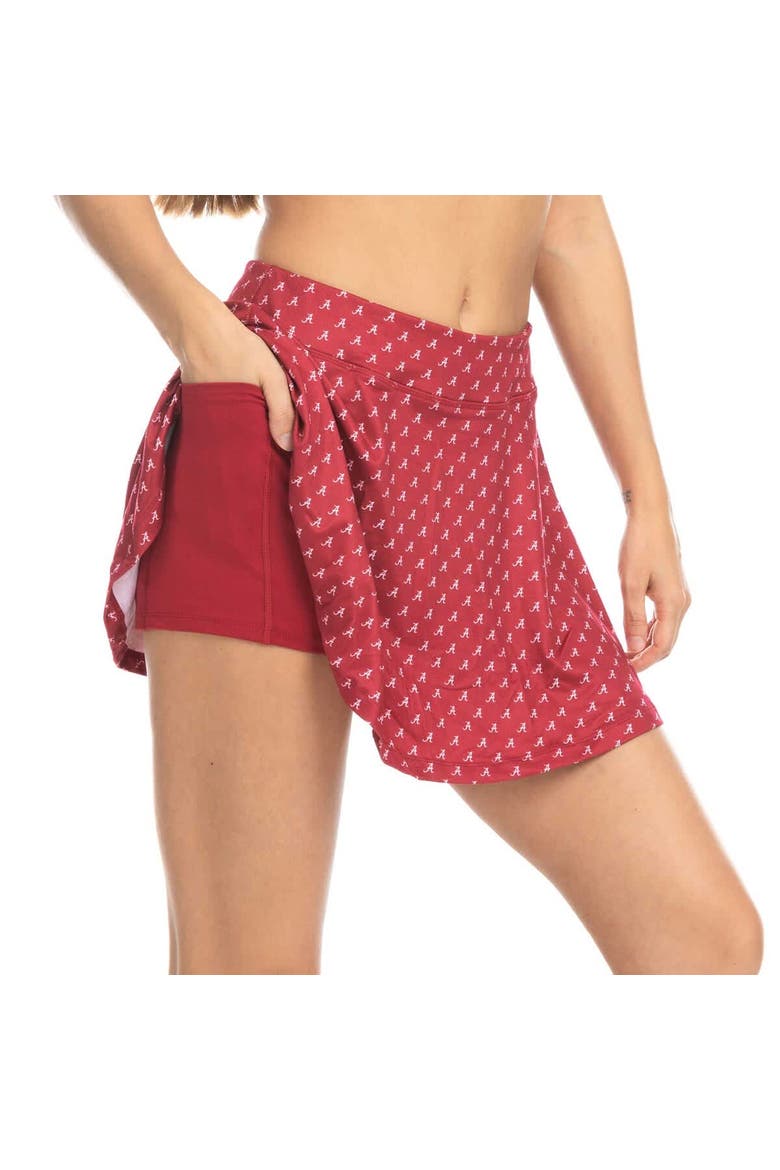 Women's ZooZatz Crimson Alabama Crimson Tide Allover Print Flowy Skort, Alternate, color, Crimson