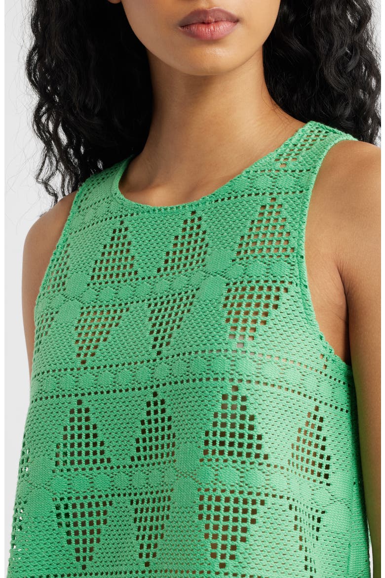 Open Stitch Sleeveless Top, Alternate, color, GREENBRIAR