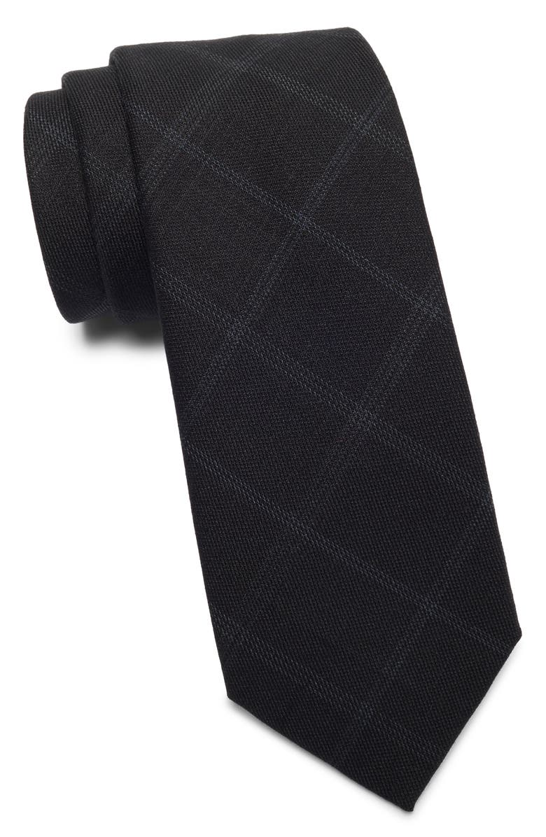 Original Penguin Repola Plaid Tie, Main, color, Black