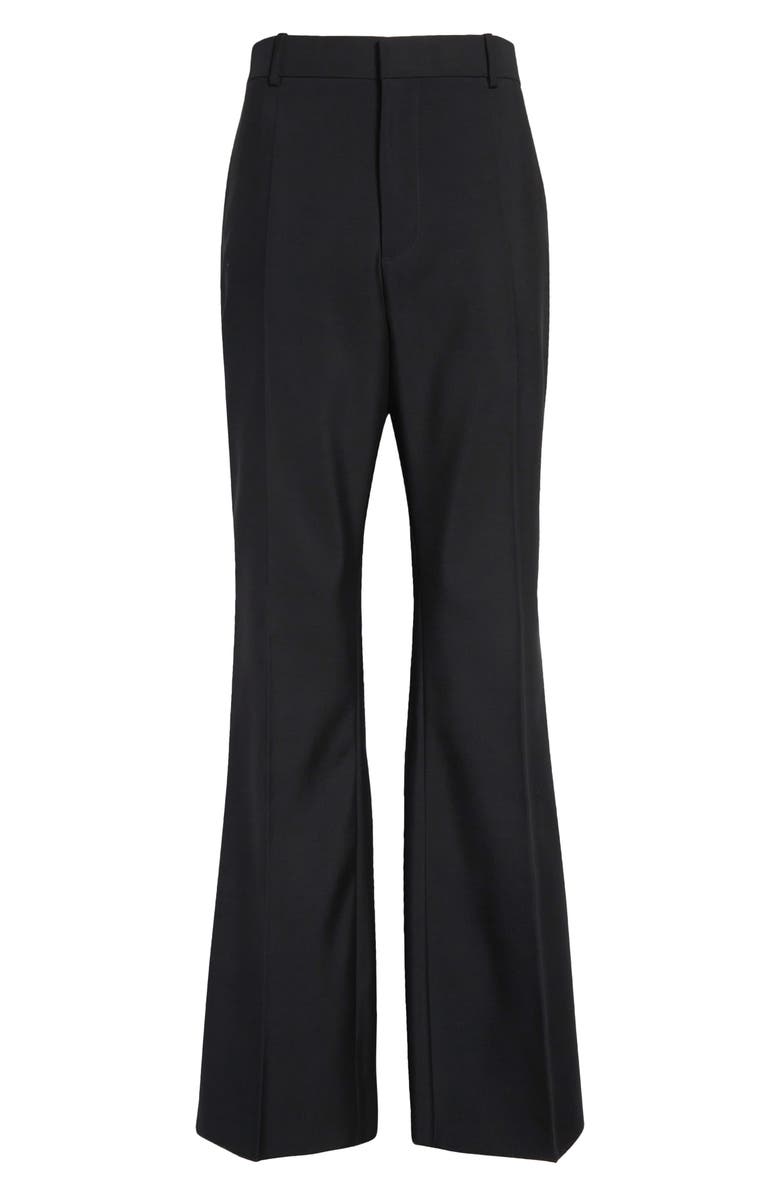 Bottega Veneta Lightweight Wool Flare Leg Pants, Alternate, color, 1000 Black