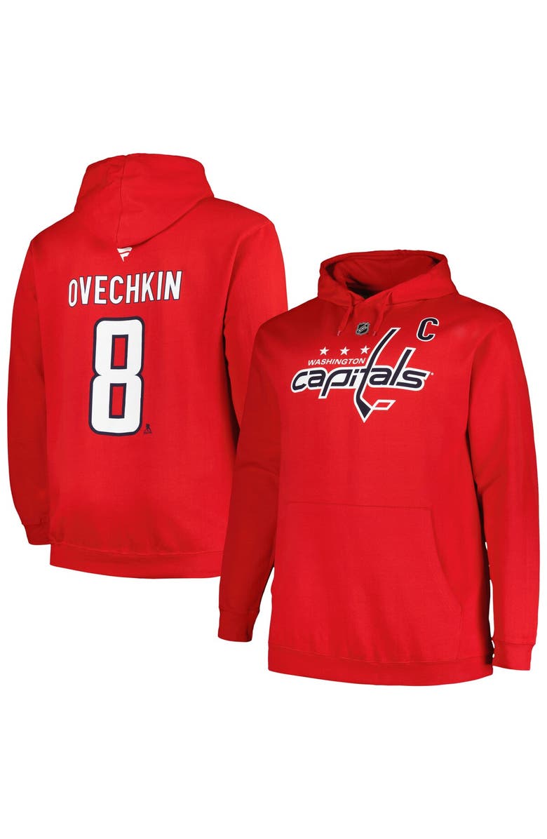 PROFILE Men's Profile Alexander Ovechkin Red Washington Capitals Big & Tall Name & Number Pullover Hoodie, Alternate, color, Red
