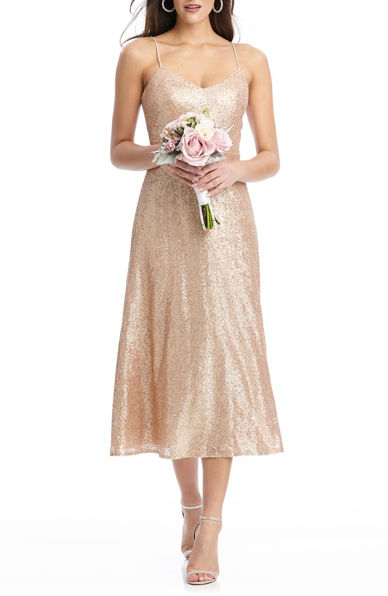 Dessy Collection Elle Sequin Cocktail Dress, Main, color, 