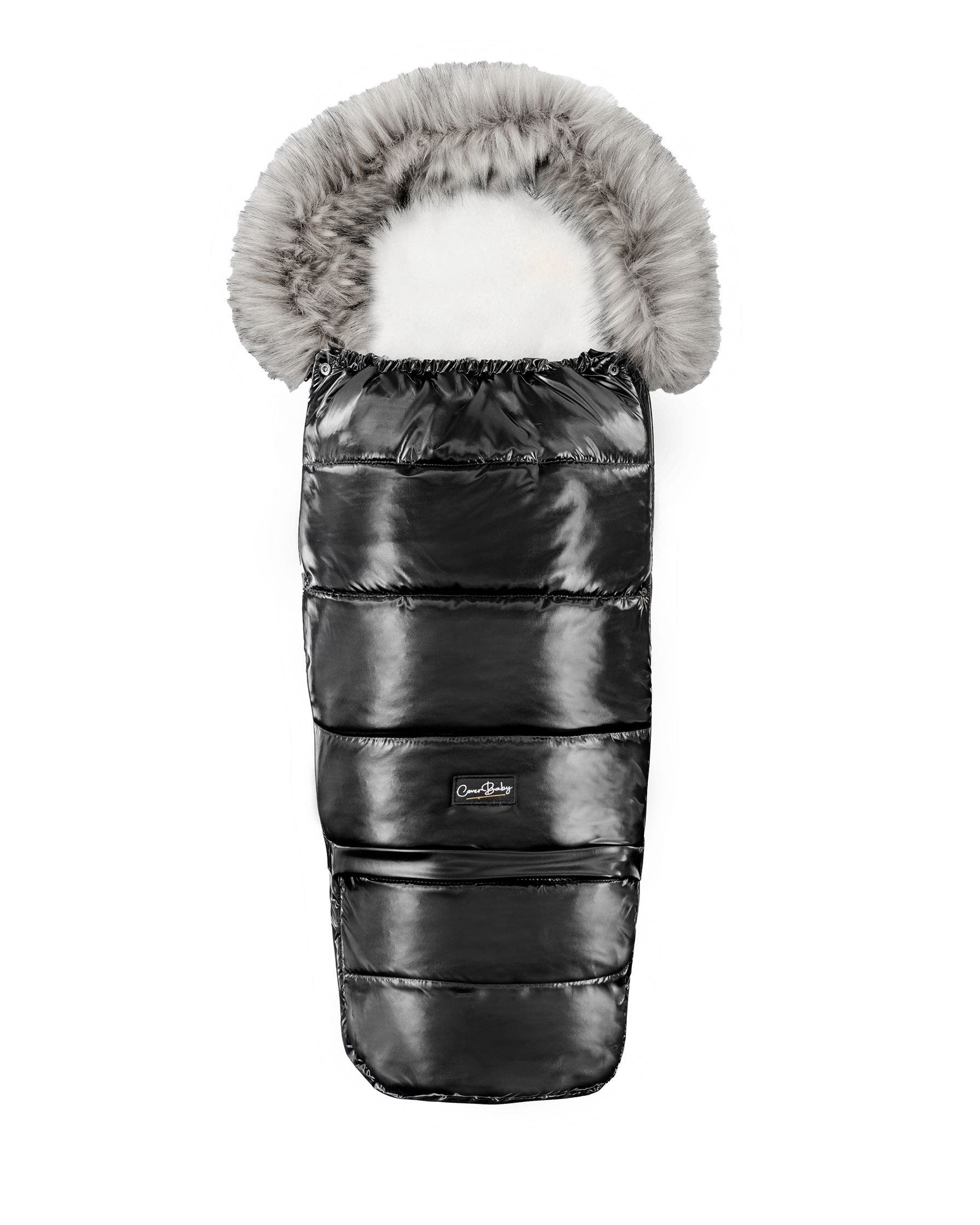Gray Wool in Satin Black