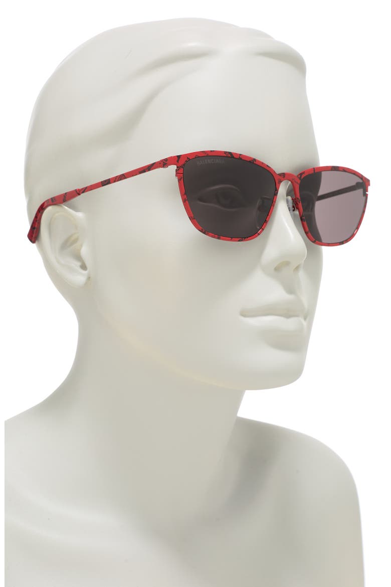 59mm Square Sunglasses, Alternate, color, RED RED GREY/GRY