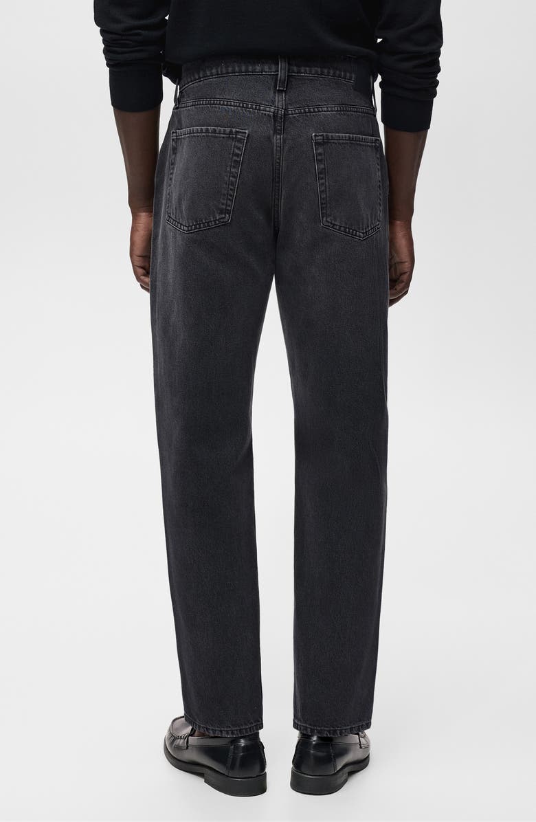 MANGO Moby Straight Fit Cotton Jeans, Alternate, color, Open Grey