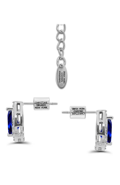 Christian Siriano Pear Cubic Zirconia Necklace & Stud Earrings Set In Multi