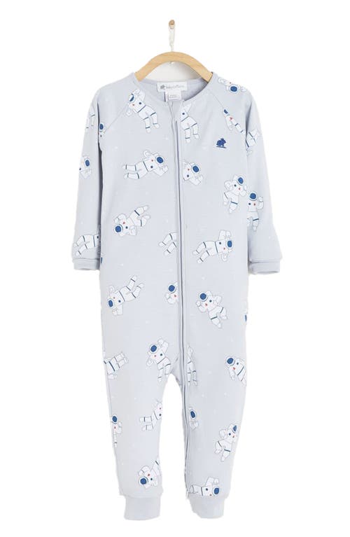 Babycottons Cosmos Glow One-piece Snug Pajamas In Grey