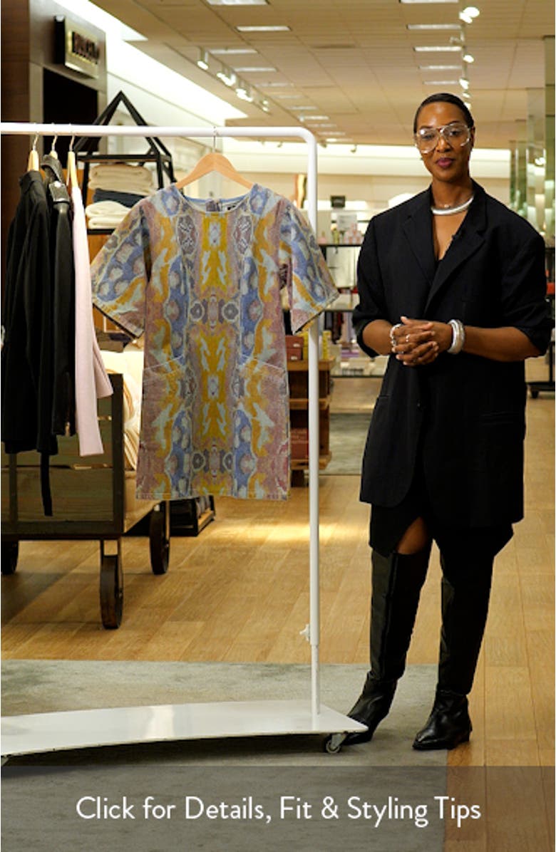 Printed Denim Minidress, sales video thumbnail