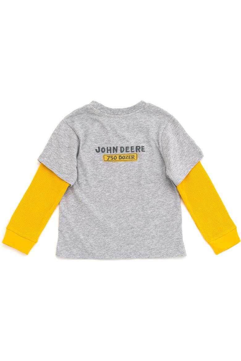 Boys' Long Sleeve T-Shirt, Alternate, color, Grey and Yellow