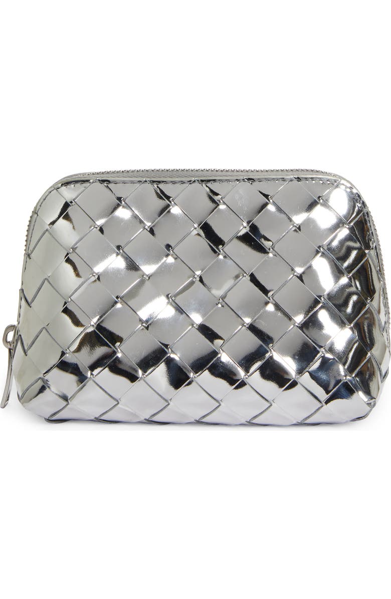 Bottega Veneta Intrecciato Mirror Small Leather Pouch, Main, color,