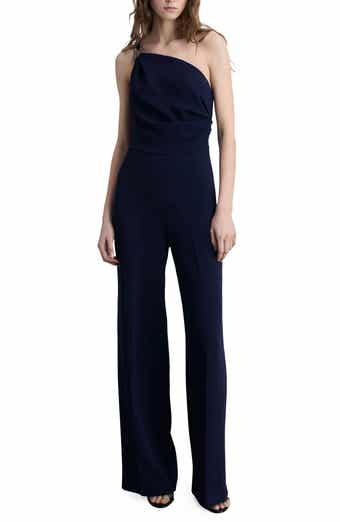 MANGO Asymmetric Wide Leg Jumpsuit