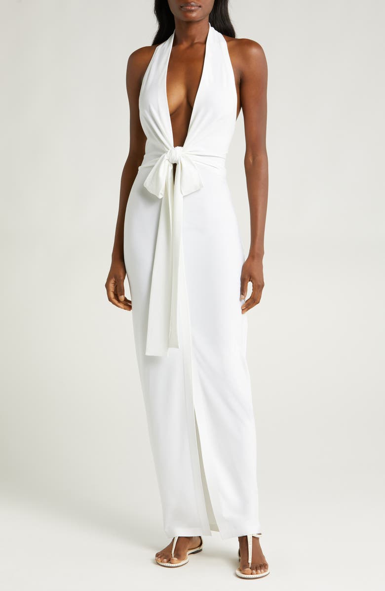 Norma Kamali Tie Front Halter Wrap Dress | Nordstromrack Norma Kamali Tie Front Halter Wrap Dress | Nordstromrack