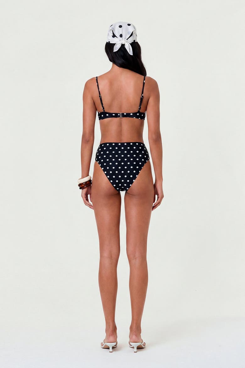 Nerea Bottom, Alternate, color, Black / Ivory Polka Dot