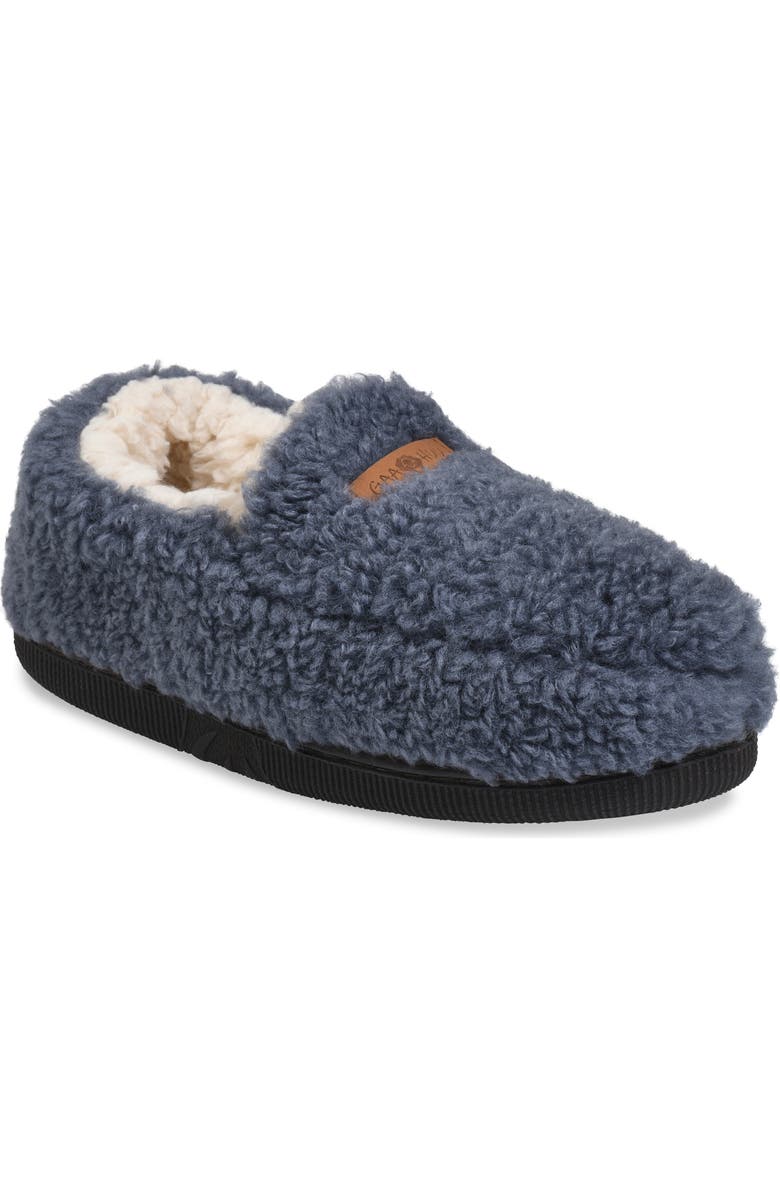 GAAHUU Berber Faux Shearling Lined Slipper, Main, color, Denim