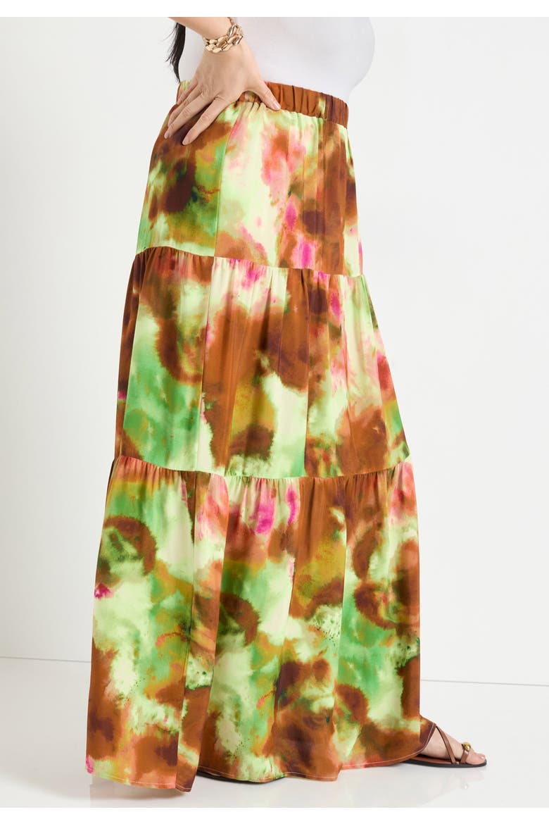 High Slit Maxi Skirt, Alternate, color, WATERCOLOR TIE DYE