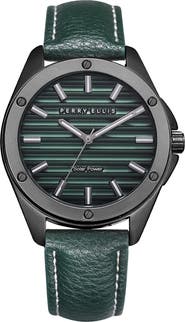 Perry Ellis Solar Powered 3-Hand Quartz Strap Watch, 41mm