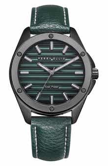 Perry Ellis Solar Powered 3-Hand Quartz Strap Watch, 41mm