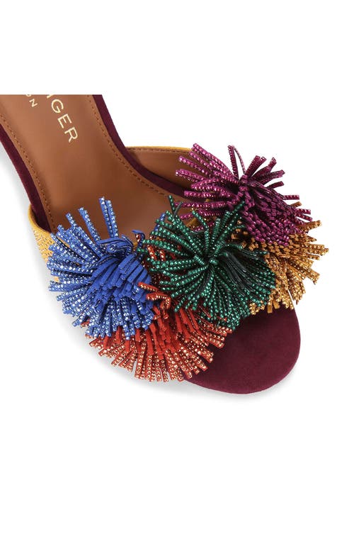 Kurt Geiger London Pompom Ankle Strap Sandal In Red