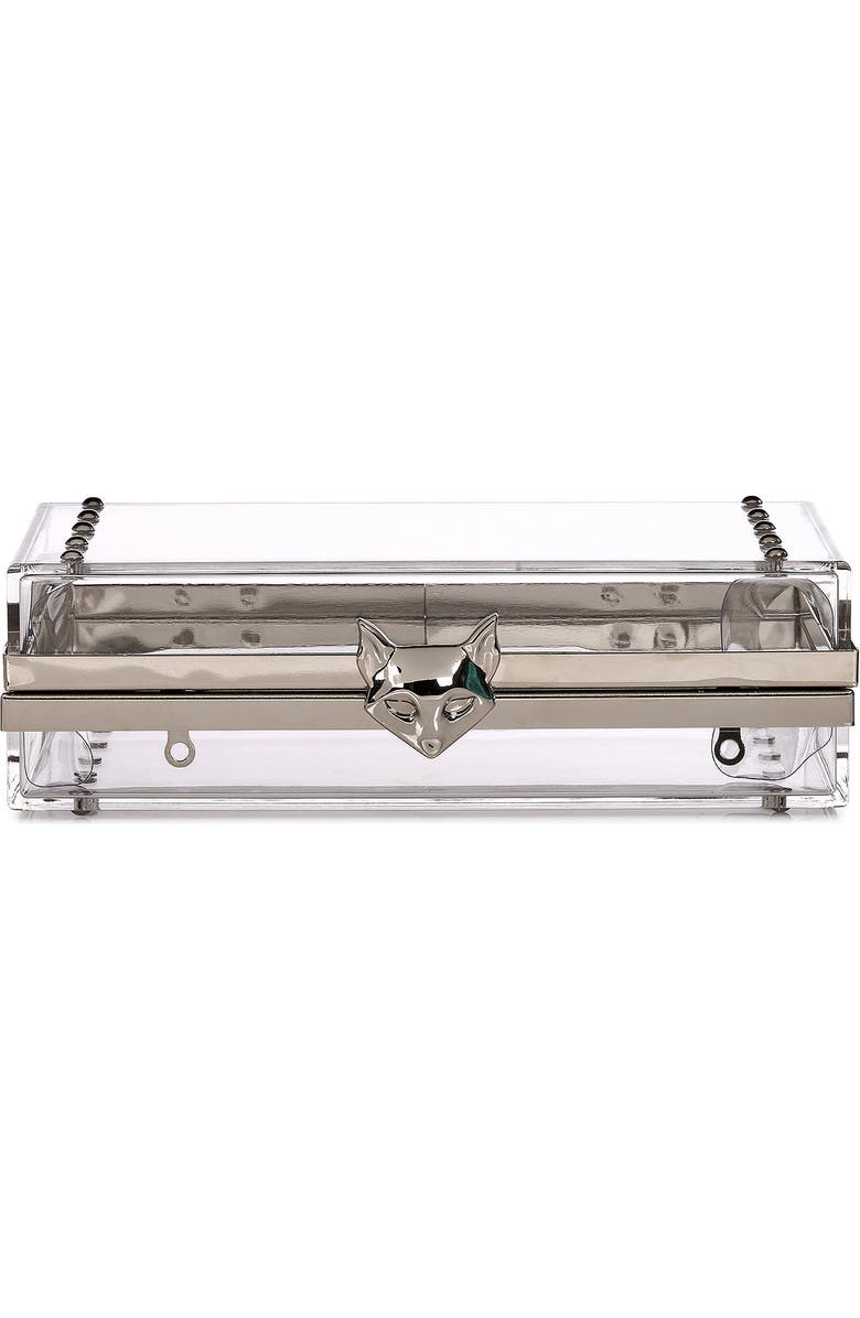 DESERI Halo Crossbody Clutch, Alternate, color, Silver