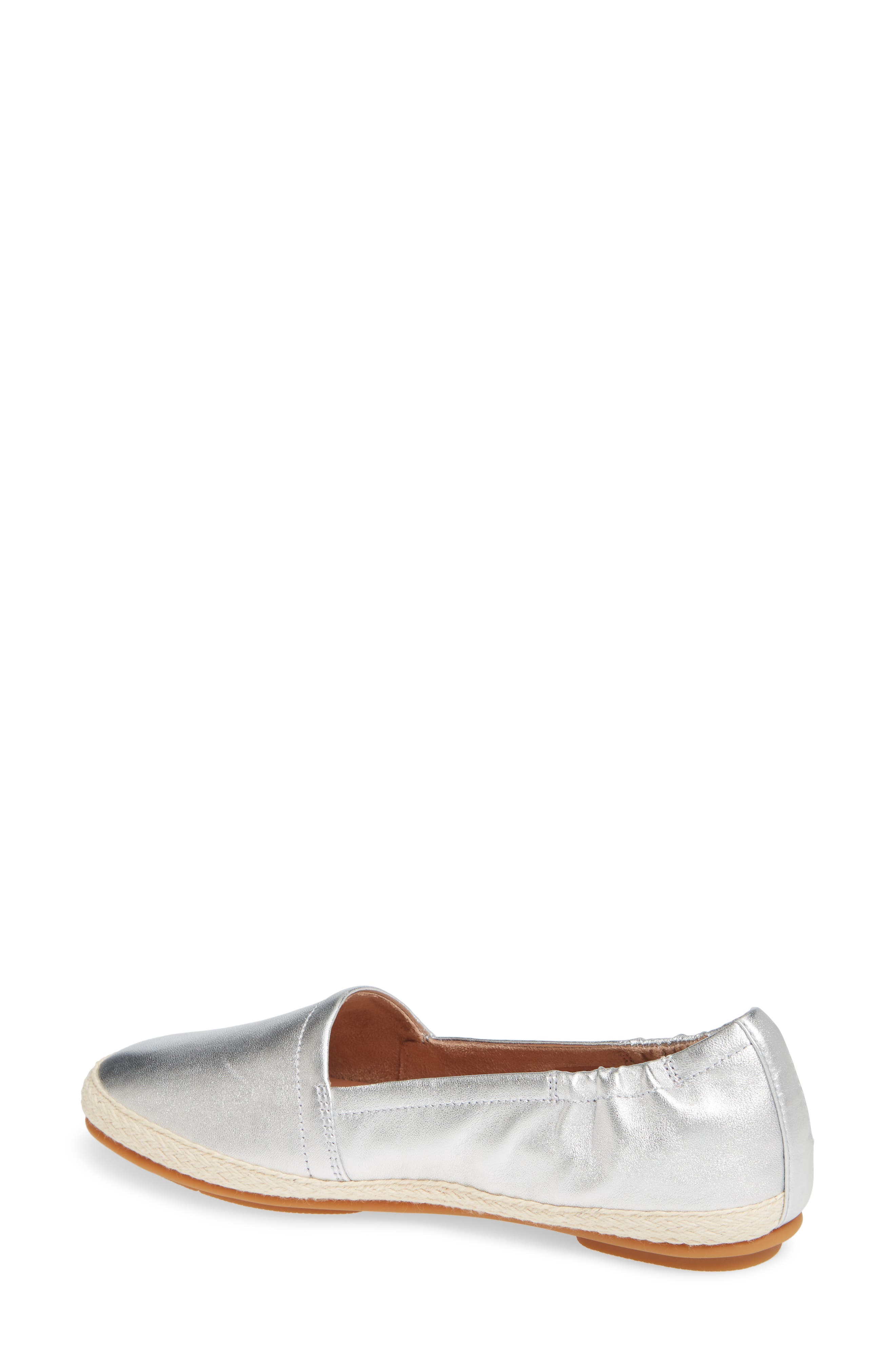 Siren Espadrille Flat, Alternate, color, SILVER LEATHER