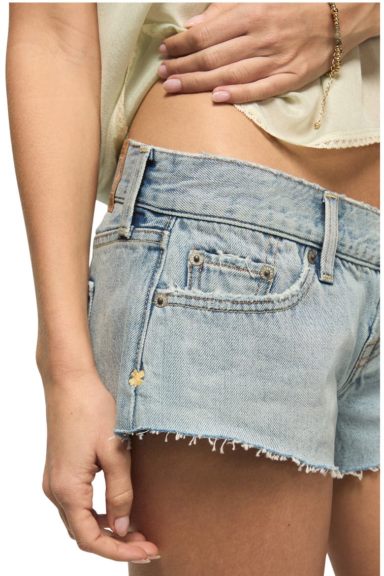 Addison Ultra Low Rise Denim Cutoff Shorts, Alternate, color, LEGACY