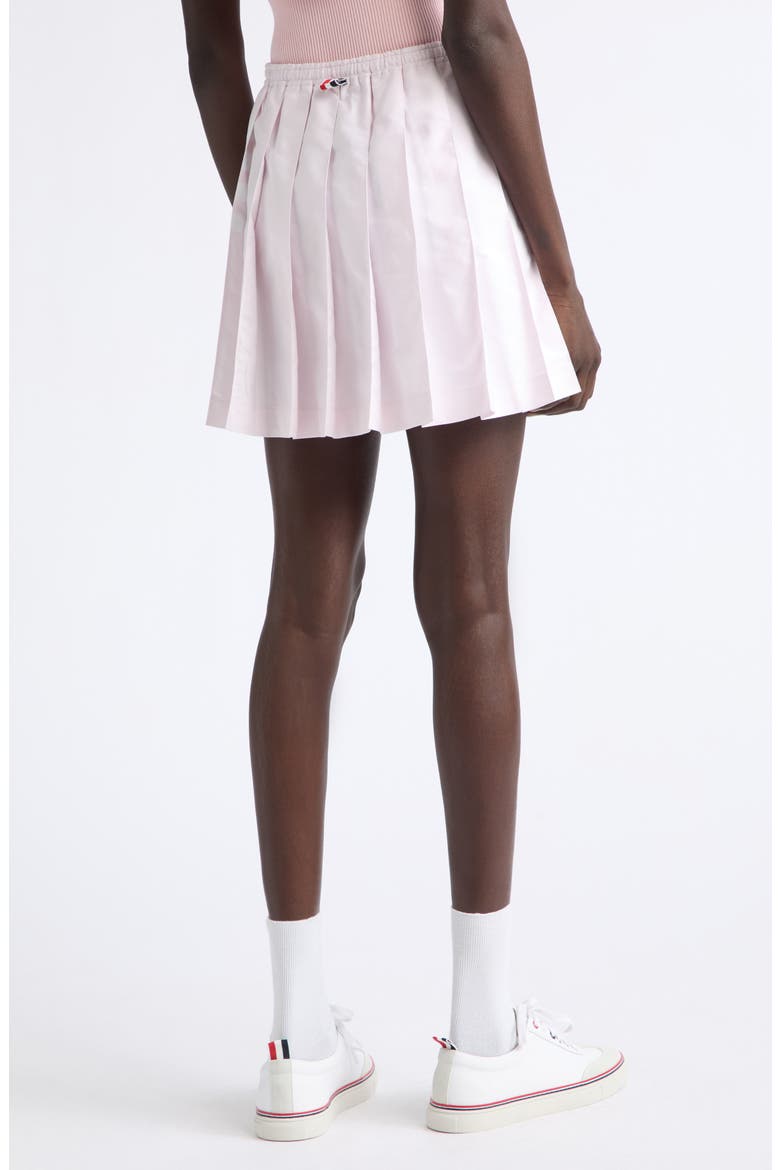 4-Bar Pleated Cotton Oxford Miniskirt, Alternate, color, LIGHT PINK