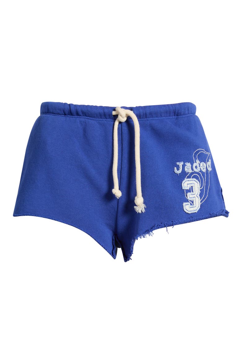 Mini Cutoff Cotton Blend Sweat Shorts, Main, color, BLUE