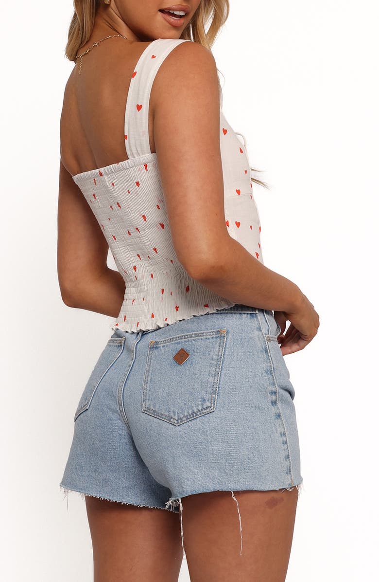 Petal & Pup Alice Heart Print Corset Top, Alternate, color, Ditsy Heart