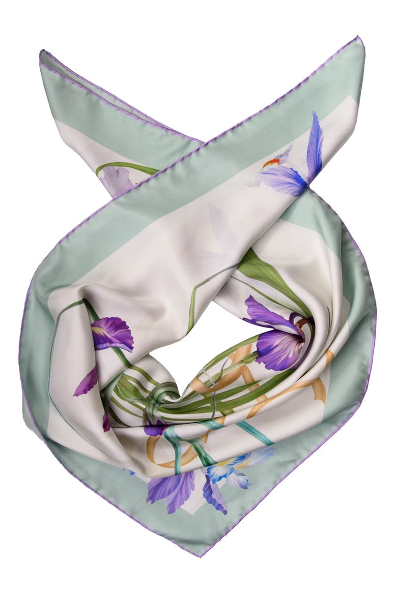 Susanna - Hand Rolled Silk Foulard for Women, Main, color, Mint