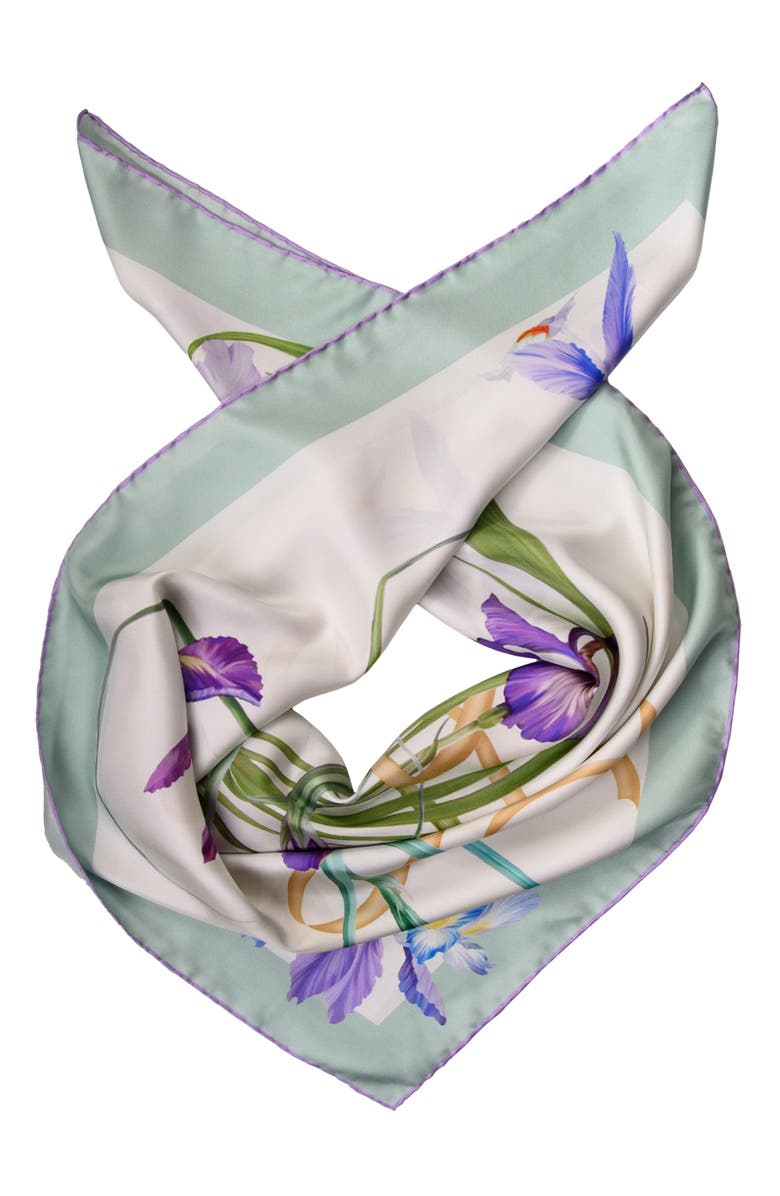 Elizabetta Susanna - Hand Rolled Silk Foulard for Women, Main, color, Mint