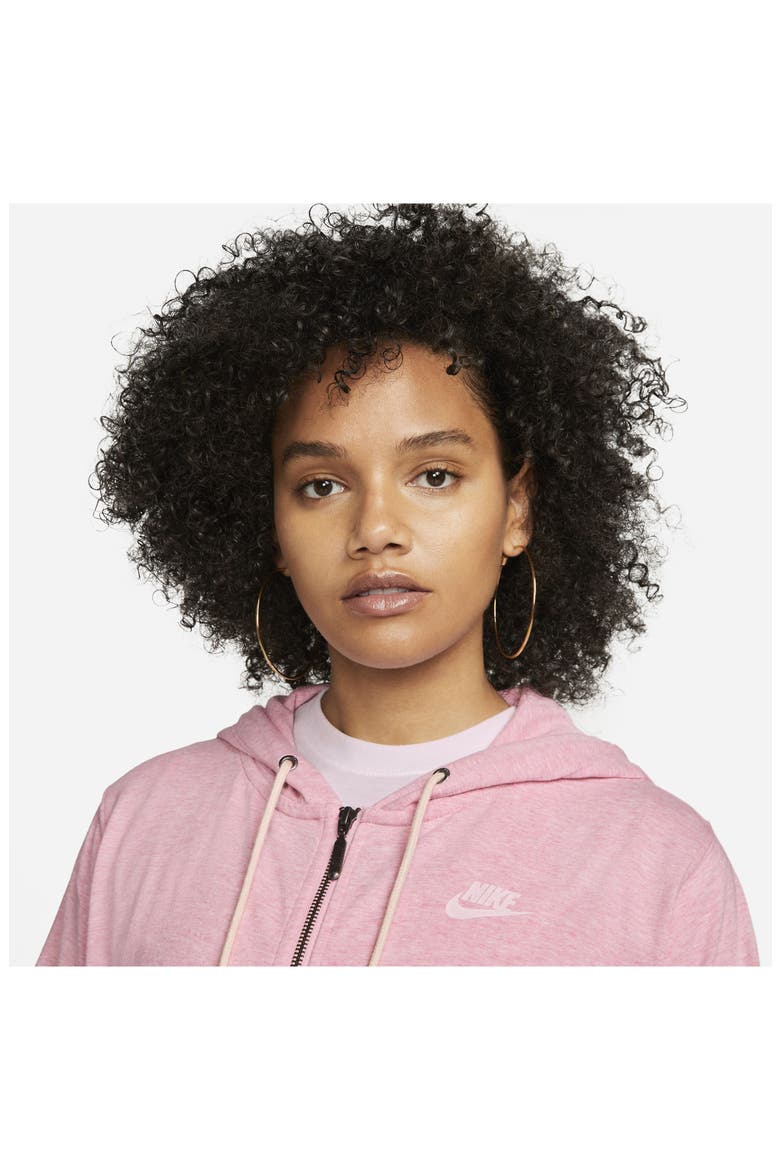 Gym Vintage Hoodie Jacket, Alternate, color, MEDIUM SOFT PINK/ WHITE