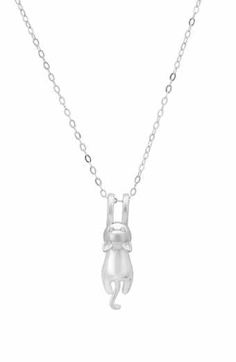 Queen Jewels Dangling Kitty Pendant Necklace