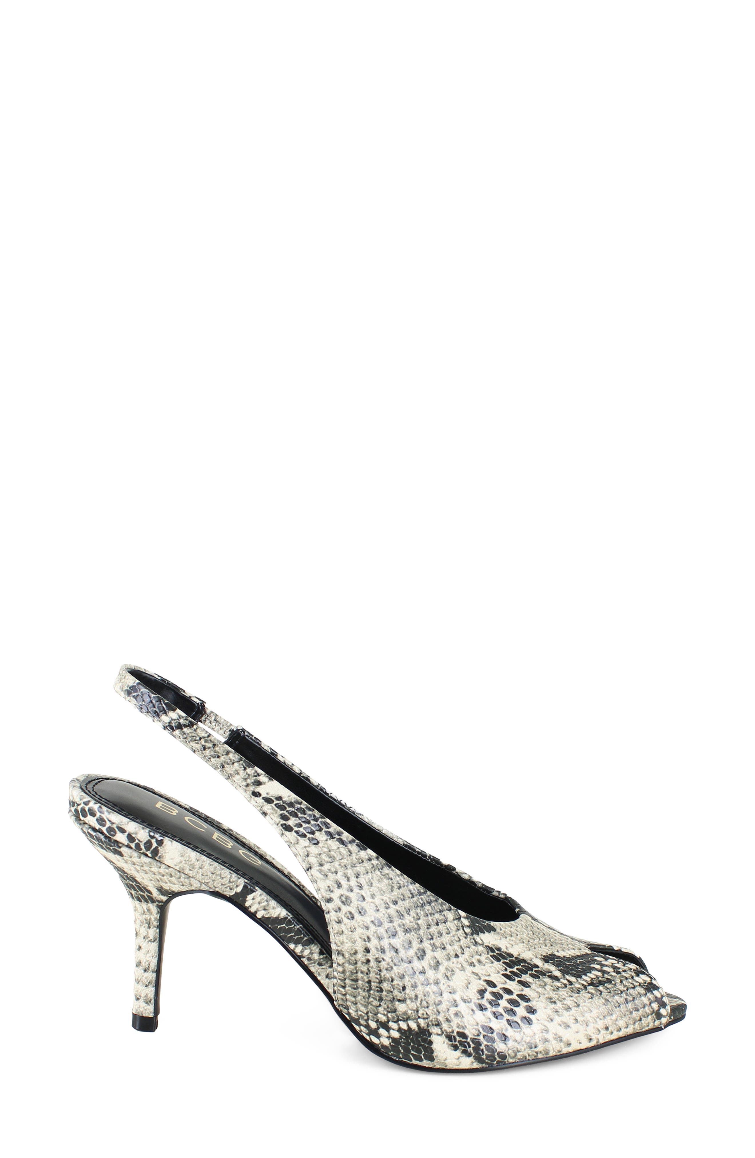Narina Faux Leather Peep Toe Slingback Pump, Alternate, color, SNAKE MULTI