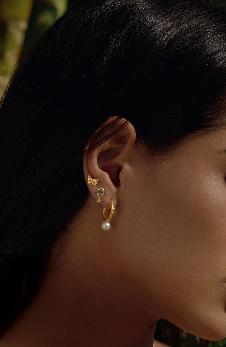 Satya Jewelry True Self Green Amethyst Earrings, Alternate, color, Green