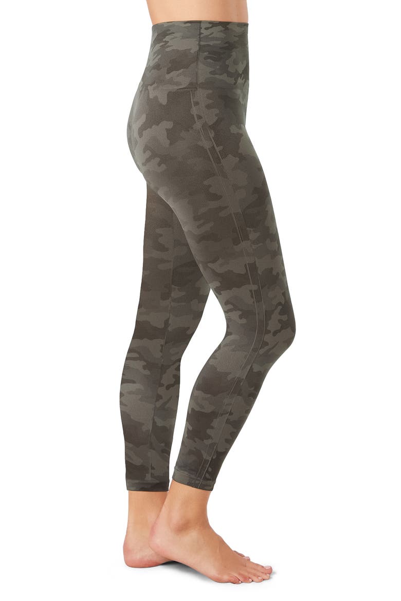 SPANX Look At Me Now Crop Seamless Leggings, Alternate, color, SAGE CAMO
