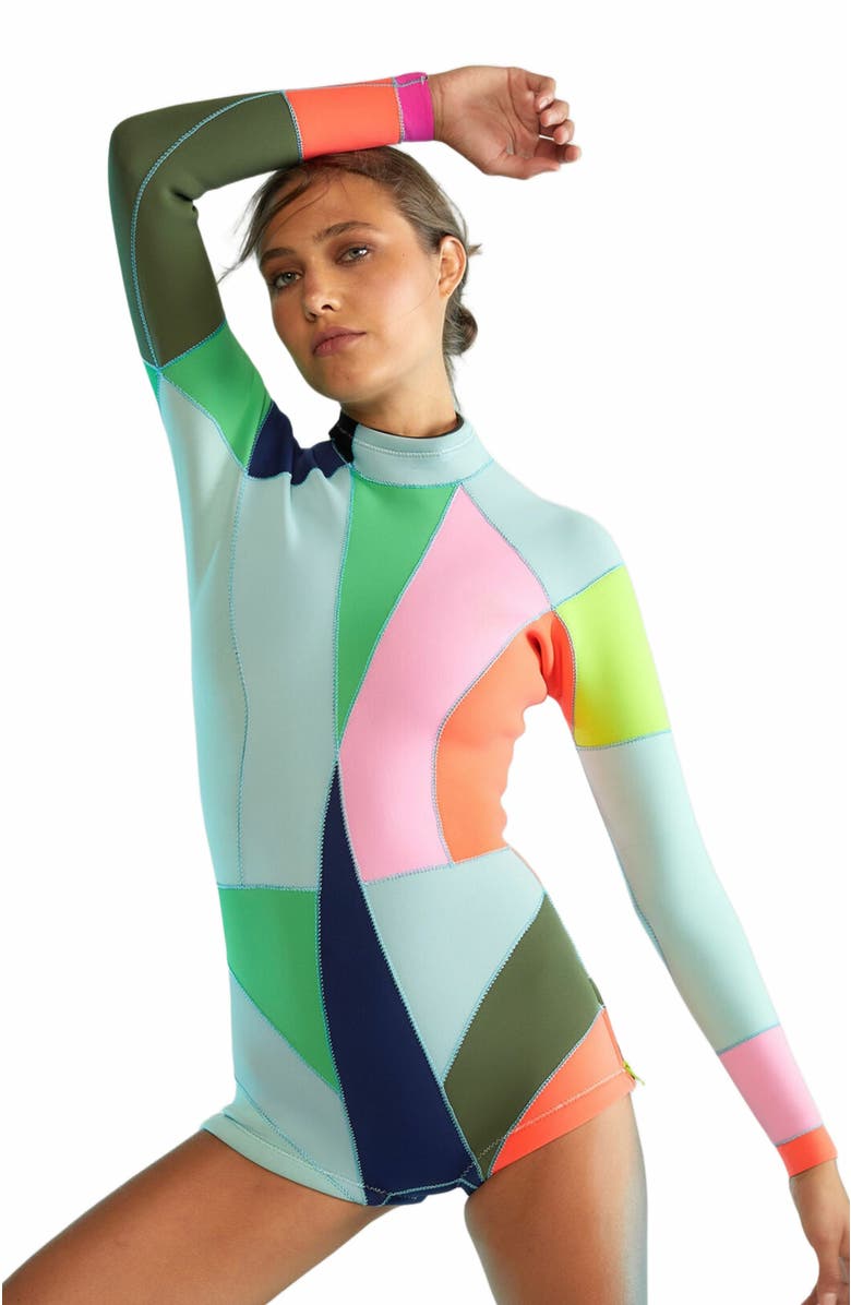 Cynthia Rowley Colorblock Wetsuit, Main, color, 