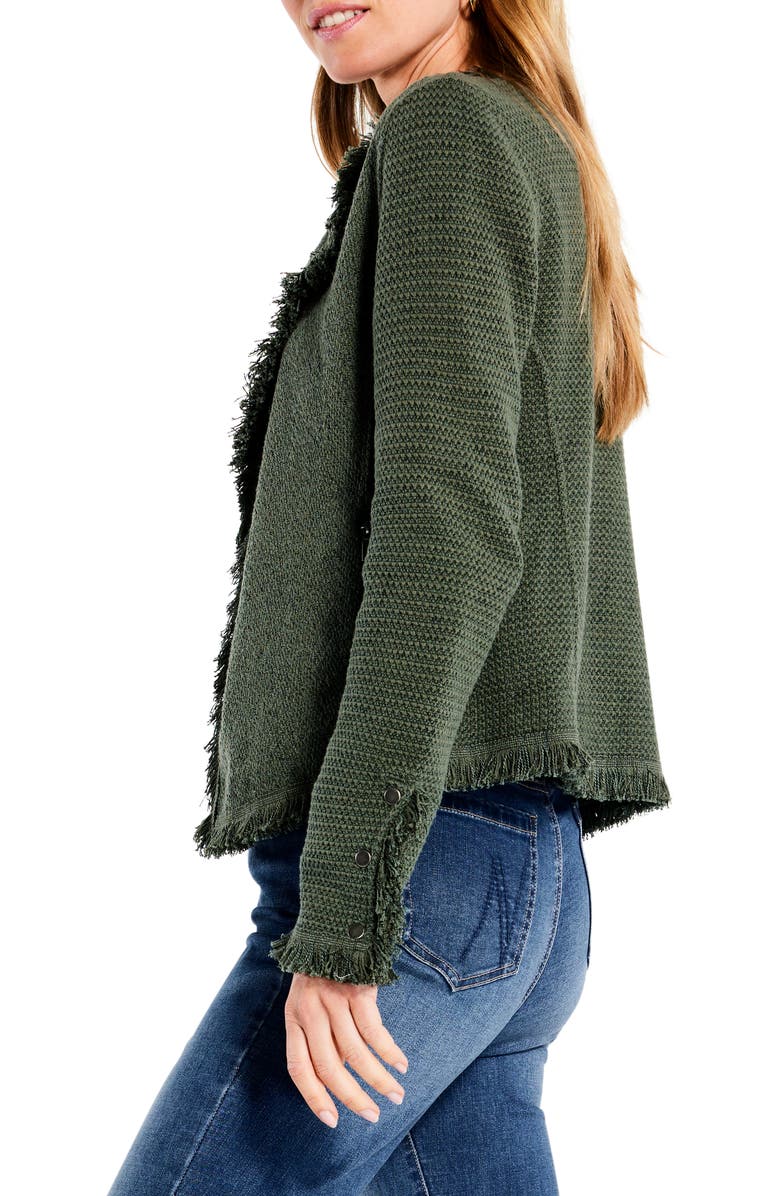 NIC+ZOE Fringe Mix Knit Jacket, Alternate, color, 