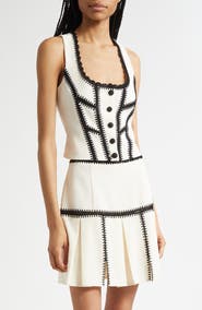 Cinq à Sept Sinclaire Crochet Corset Top